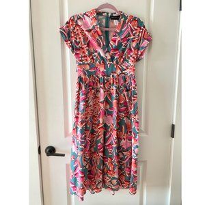 Donna Morgan floral midi dress size 2p